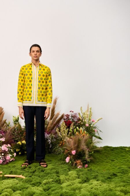 yellow-stripes-starfish-print-linen-shirt-2